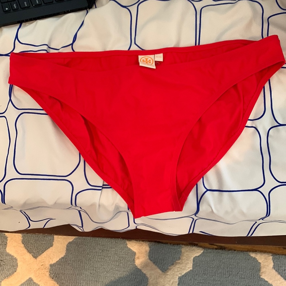Red Tory Burch Bathing suit bottoms - NWOT. Never been worn.
